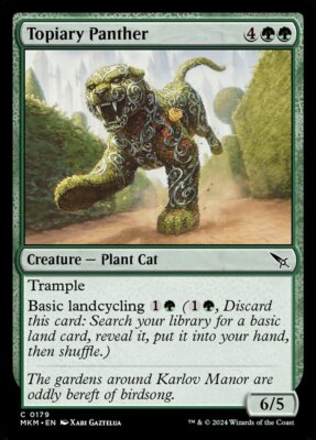MTG Magic the Gathering Topiary Panther (179/499) Murders at Karlov Manor LP