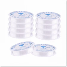 10 Rolls 0.8mm Elastic Bracelet String Crystal Stretch Bead Cord - DIY Jewelry a