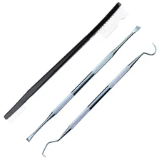 KleenBore® 3 Piece Stainless Steel Pick and Nylon Utility Brush Tool Set