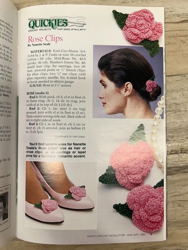 Vintage 1989 Annie's Crochet Newsletter Craft Book # 38 - Picture 4 of 7