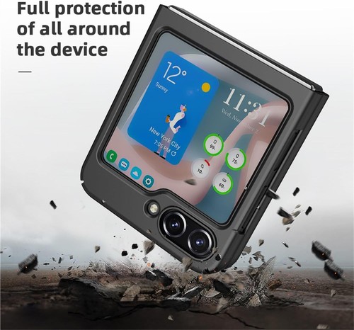 Coque Rigide Clip Ceinture Étui Combo pour Samsung Galaxy Z Flip 3 4 5 6 / 5G - Photo 19 sur 33