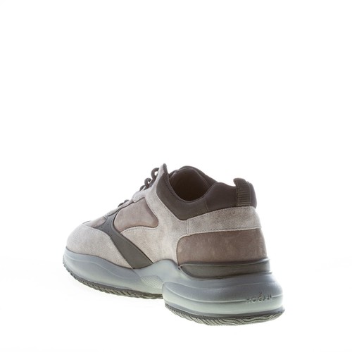 HOGAN herren schuhe Interaction grau suede und nubuk sneaker mit schwarz detail - Bild 4 von 7