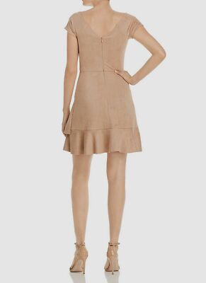 aqua brown dress $182 Women's V-Neck Ruffled Faux-Suede Solid Fit & Flare Size M size:8 Yrs rainbow unicorn Black And Cream Leopard Aqua and brown paisley