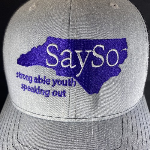 SaySo Strong Able Youth Speaking Out Hat / Cap Mesh Snapback Logo - Picture 3 of 10