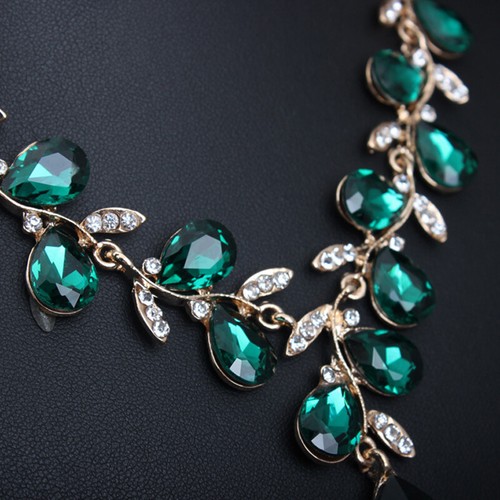 Statement Crystal Jewelry Set Choker Necklace Earring African Wedding Party Gift - Picture 53 of 154