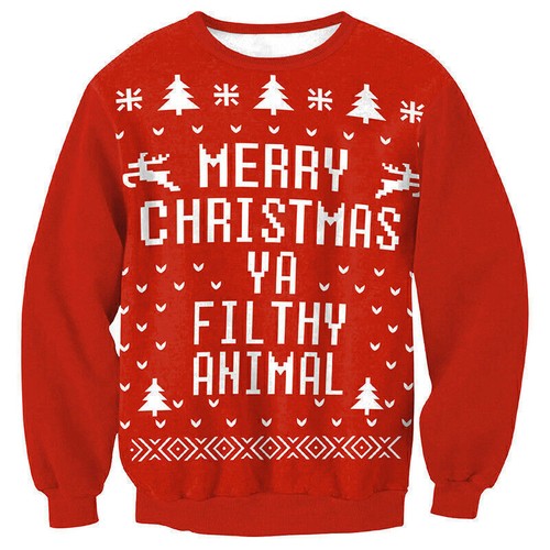 Christmas Ugly Sweater Couple Mens Womens Jumper Xmas Party Pullover Sweatshirt~ - Picture 27 of 45
