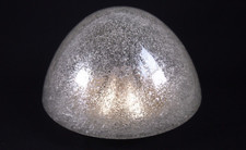 Wand- Deckenleuchte Hoffmeister Gold 27 cm Bubble- Eis Glas Vintage MCM 60s 70s