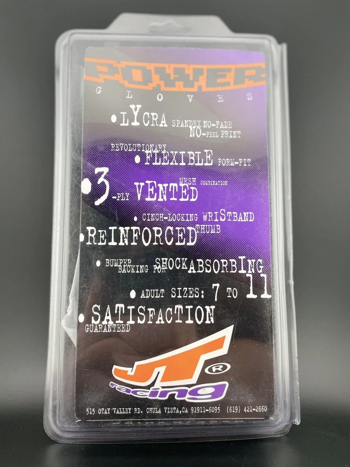 Новый в коробке винтажный JT гонки питания перчатки MX мотокросса размер 11 - Изображение 2 из 4