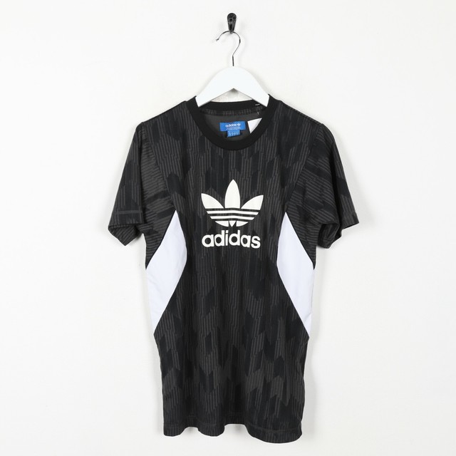 Vintage ADIDAS ORIGINALS Big Trefoil Logo T Shirt Tee Black White Small S | eBay