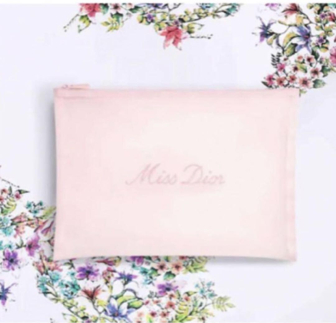 Dior Miss Dior Embroidered Logo Pink Mesh Large 8x11