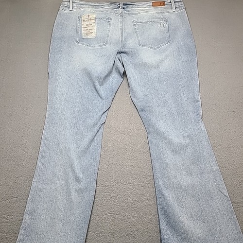 Hot In Hollywood Womens Light Jeans 3x Bootcut Flare Stone Wash Stretch Relaxed - Picture 9 of 12