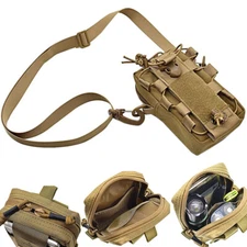 Tactical Waist Bag Utility Military Molle Multi Purpose Pouch w/ Shoulder Strap