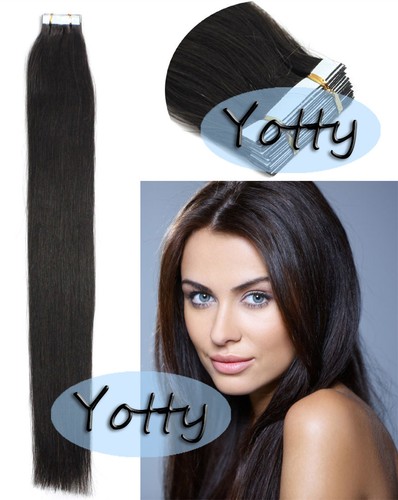 Seamless Tape In Human Hair Extensions Skin Weft Thick Hair Full Head20-40-60Pcs - Picture 18 of 98