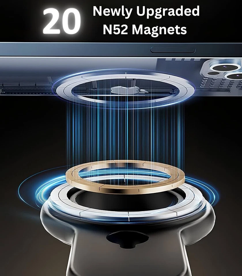 MagSafe Car Mount 20 Super Magnets Magnetic Phone Holder For Car For iPhone - Image 2 of 4