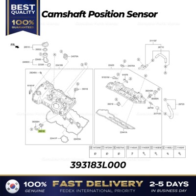 ⭐Genuine⭐ Camshaft Position Sensor 393183L000 for Hyundai Kia | eBay