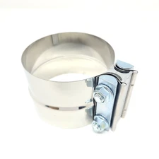4" Stainless Steel Lap Joint Band Exhaust Muffler Clamp Sleeve Coupler T-304