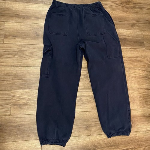 Vintage Southpole Navy Sweatpants Mens XXL Cargo Zip Joggers Heavyweight Baggy - Picture 4 of 13