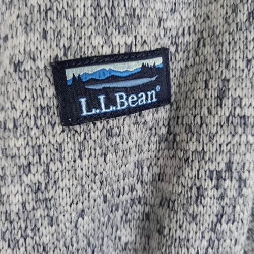 LL Bean Robe Sweater Knit Medium Heather Gray Cozy Comfort Casual Leisure - Picture 5 of 9