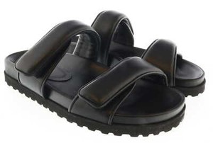 Gia Borghini Black and Tan Slide Sandals with Quilted Strap Gia Borghini Flat sandals for Women | Online Sale up to 83  main image 3