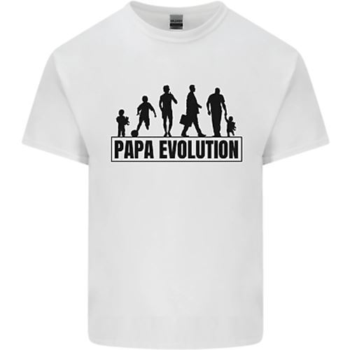 Papá Evolución Día Del Padre Algodón Hombre Camiseta Top