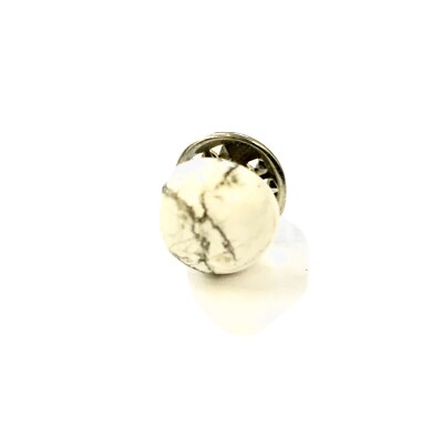 Weiß Türkis Rund Cabochon Bescheidenheit Pin Anstecker Button 12 mm