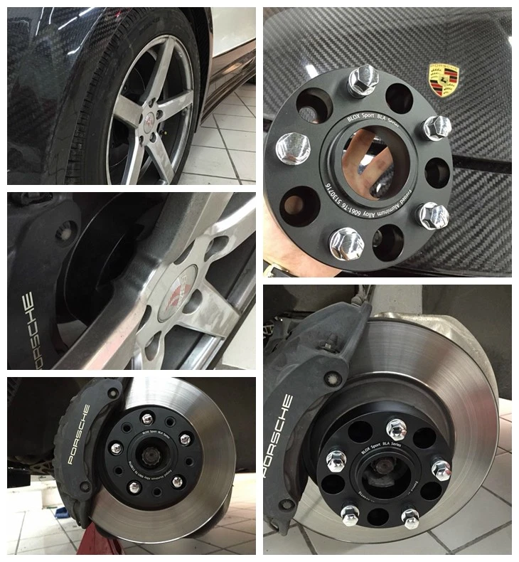 Separadores de rueda de aluminio forjado 4x 2" pulgadas PCD 5x130 para Porsche Cayenne Panamera Foto 3 de 4