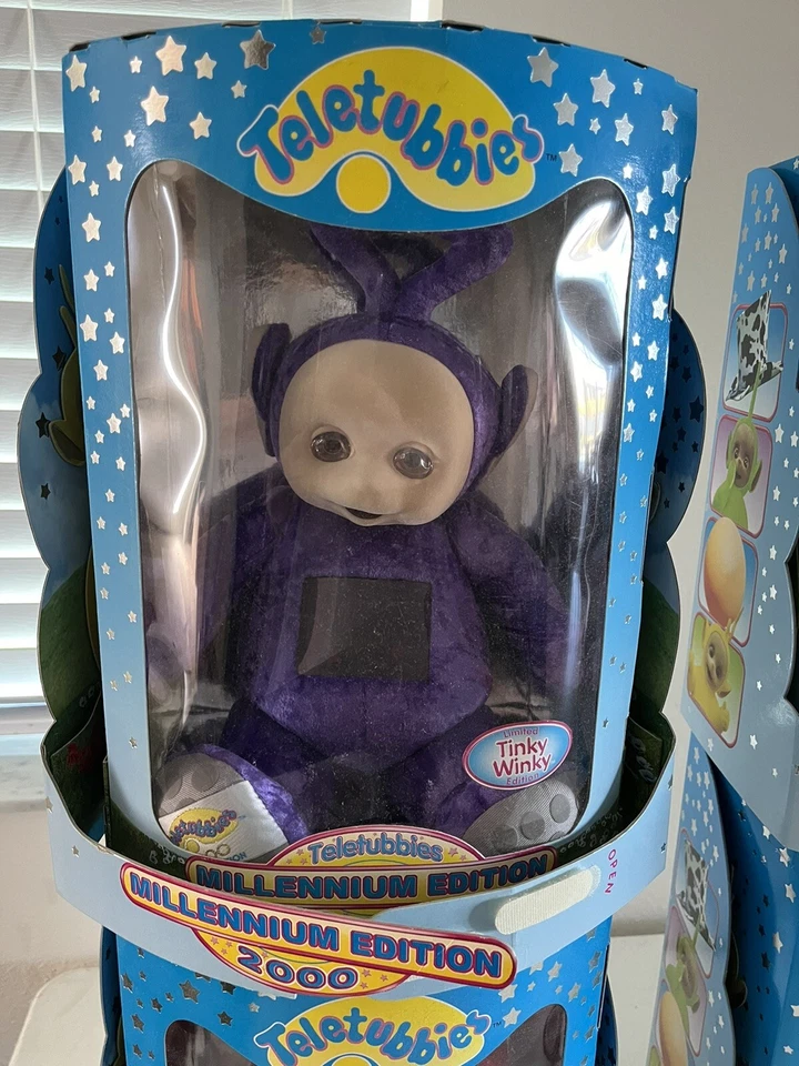 Чрезвычайно редкие Телепузики Выпуск Millennium 2000 - Полный Набор из 4 MIMB - Изображение 2 из 4