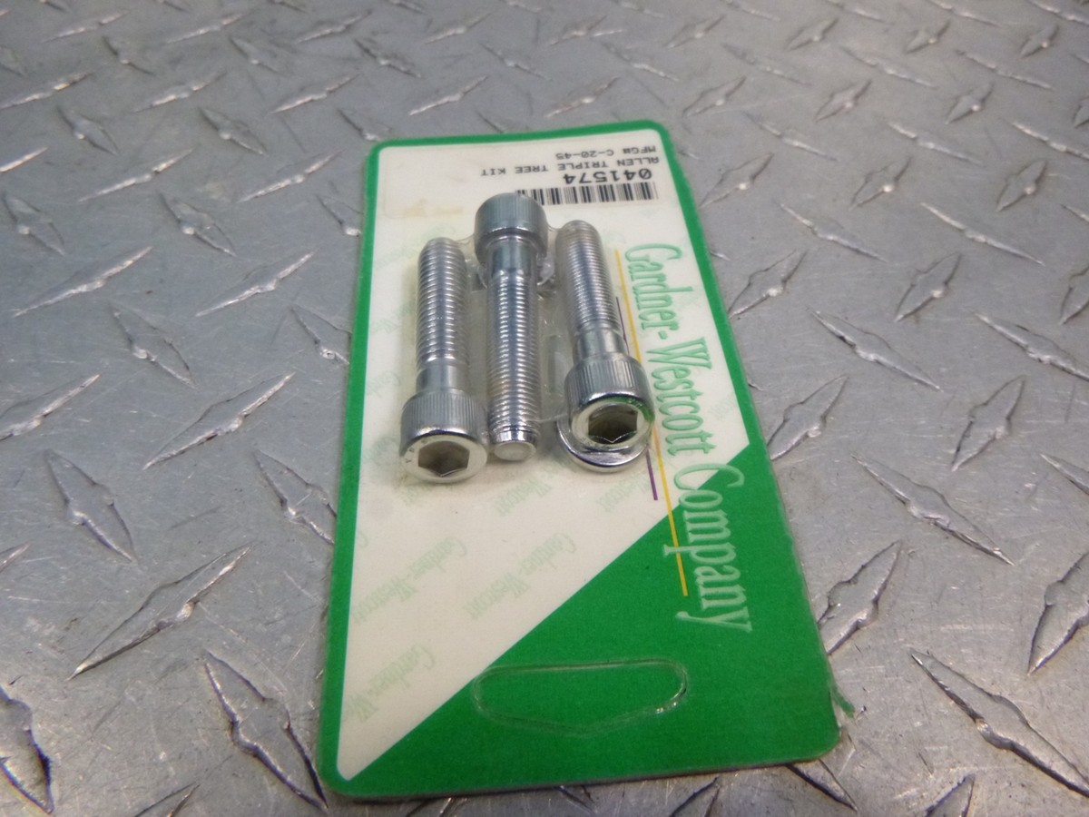 C-20-45 Gardner-Westcott Triple Tree Pinch Bolts (3) for Harley XL