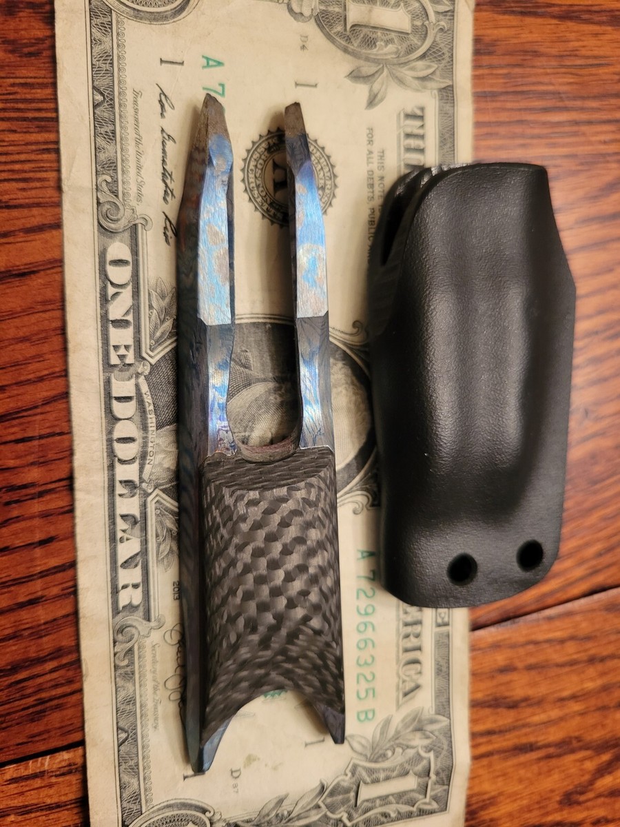 Warren Thomas Custom Knives titanium/carbon fiber money clip NEW