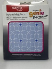 Playtex Baby Diaper Genie Expressions BLUE TILE Fabric Sleeve NEW
