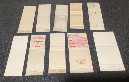 10 Original Vintage BMW BSA Honda H-D plus Assorted Motorcycle matchbook covers - Picture 3 of 13