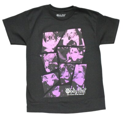 Obey Me New Adult T-Shirt - One Master to Rule Them All Pink & Purple Cast