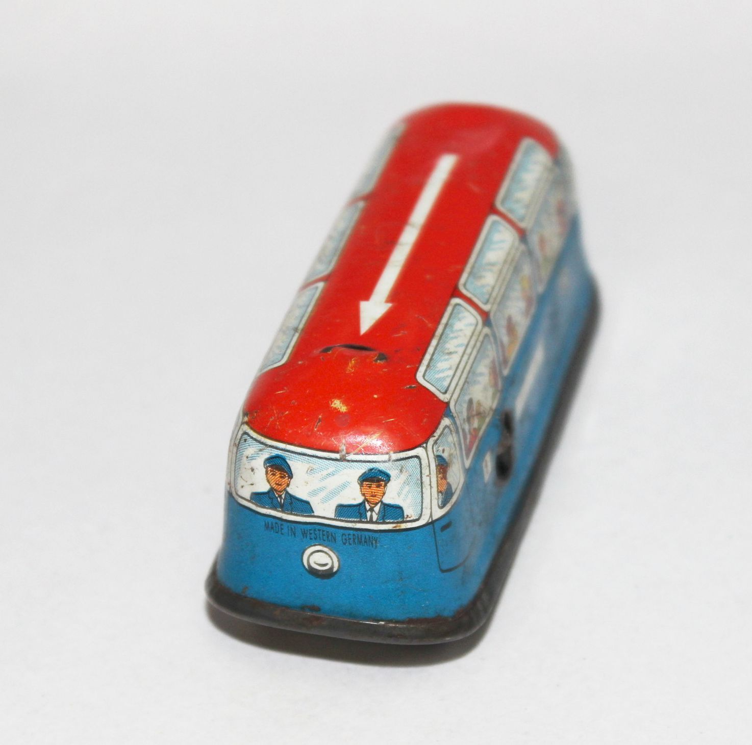 Vintage Tin Litho made in Western Germany Toy Wind Up Mechanical