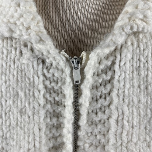 Vintage Mens 70s Hand Crochet Knit Bowling Rockabilly Cardigan Sweater M/L - Picture 3 of 9