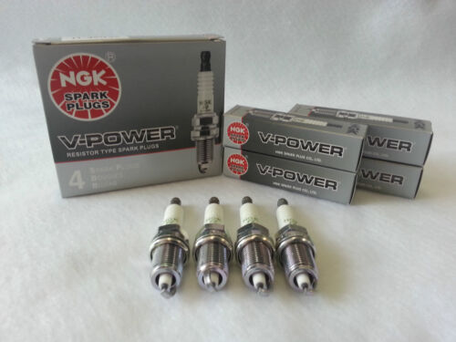 Lot de 4 bougies d'allumage cuivre NGK V-Power neuves fabriquées au Japon BKR7E-11 5791 - Photo 1/4