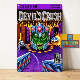 Devil's Crush TurboGrafx-16 Retro Metal Tin Sign Poster 20x30cm