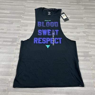 Under Armour Project Rock BSR Mens Size Small 1379841 Tank Top Shirt Black $40