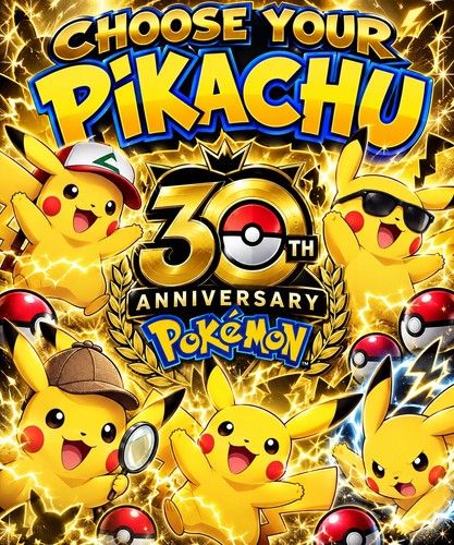 Pikachu Pokemon 30th Celebration  “Choose Your Pikachu” 1-30 !!!