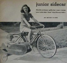 Bici Bicicletta Sidecar Rimovibile 1947 Come Costruire PIANI