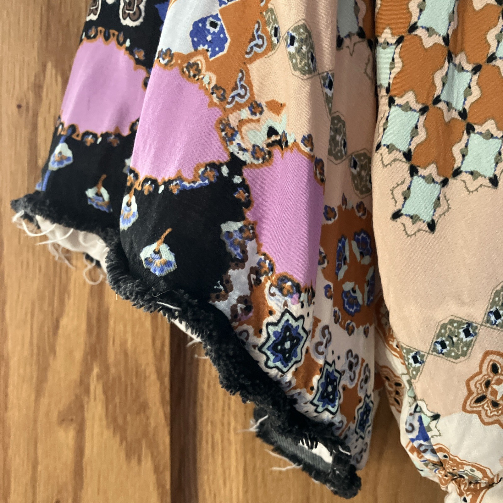 Democracy Patchwork BOHO Jacket Women's Sz 2XL 3/… - image 11