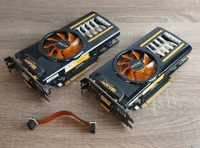 2x ZOTAC GeForce GTX 460 AMP! Edition 1GB GDDR5 + SLI Bridge