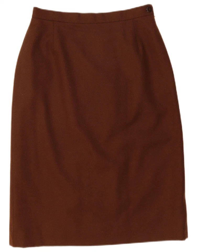 WINDSMOOR Womens Pencil Skirt UK 14 Medium W28 Brown Wool BL21 - Image 2 of 4
