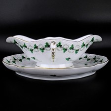 Herend Porzellan Sauciere Serie Persil / Petersilie 2. Wahl 222/PE ca. 26,5cm