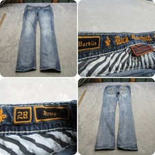 Rock Revival Jeans Womens 29X30 Medium Wash Embellished Pockets Barilla Straight
