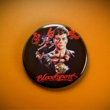 Bloodsport Movie Poster 2.25in Pin | Jean-Claude Van Damme 80s Martial Arts