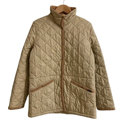 AIGLE Quilted Jacket, Size Small, Beige Women USED