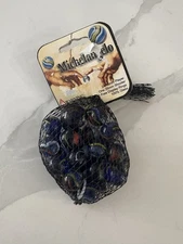 Mega Marbles Michelangelo Glass 24 Player 1 Shooter 2 Display Discs