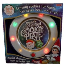 Elf on the Shelf Santa's Enchanted Cookie Plate Talking  Lights Up NIB 10  