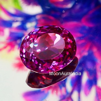 25ct Natural Russian Color Changing Alexandrite Gemstone Oval Cut Certified Gem