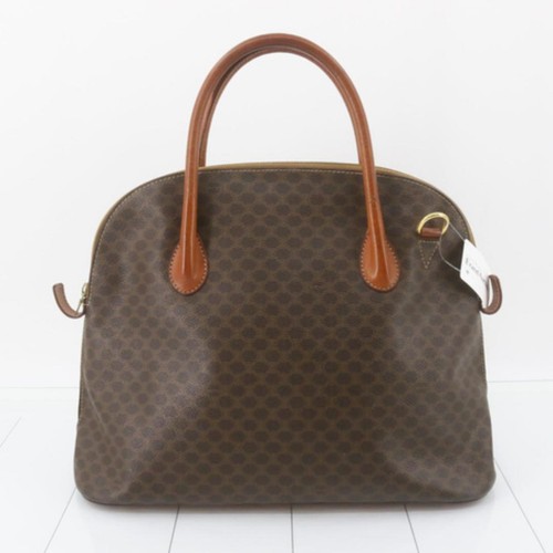 Celine Macadam Handbag Brown Leather Used 2023 Japan